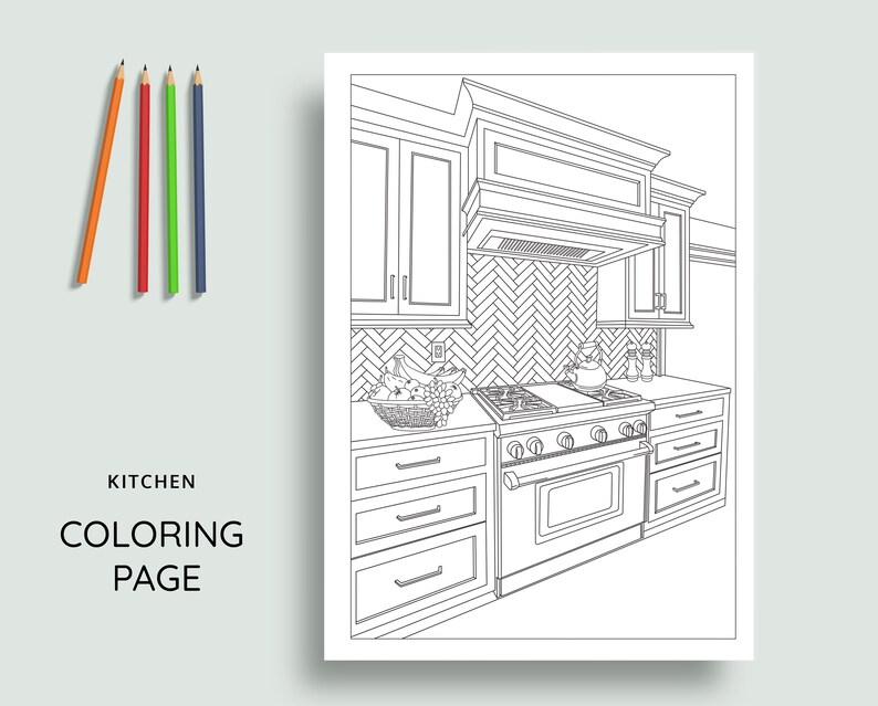 Interior Design Coloring Pages vol 1 Printable Adult - Etsy