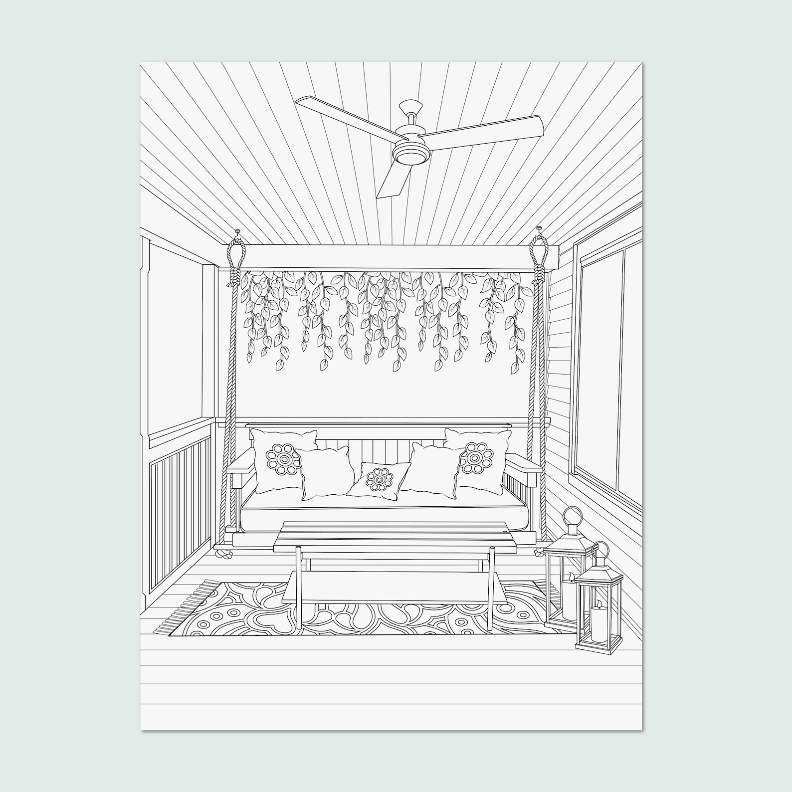 Interior Design Coloring Pages vol 4 Printable Adult - Etsy