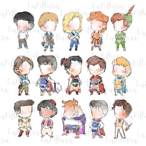 Aquarel Prins PNG, Prins Clipart, Alle Prins Afdrukbare Digitale Download