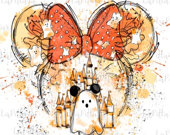 Boo png, Fall castle Doodles watercolor doodle PNG, Pumpkin png , Hello fall y'all print for t-shirt, Pumpkin spice png