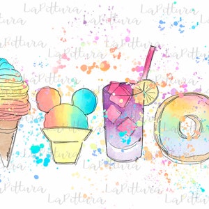 Watercolor PNG Sweet Summer PNG Clipart Printable Digital Download