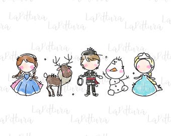 Christmas PNG, christmas princess png, snowman png, snow mint cozy winter digital download, Sublimation design hand drawn