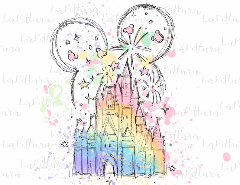 Boys birthday png, boys birthday shirt, watercolor castle, doodle castle, castle, digital instant download image 1