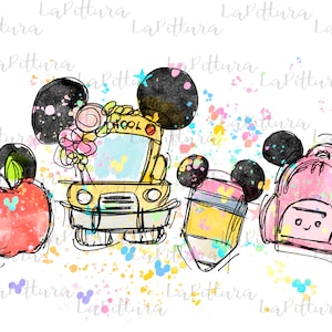School png Doodles, school kids clipart, watercolor doodle PNG, Hello fall y&#39;all print for t-shirt