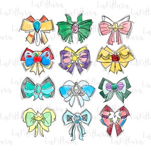 Bows png, Princess Clipart, princess Bows Printable Digital Download
