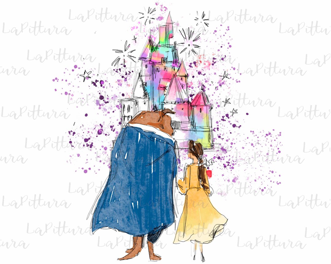 Watercolor Castle Clipart Png, Beauty and the Beast PNG Clipart ...