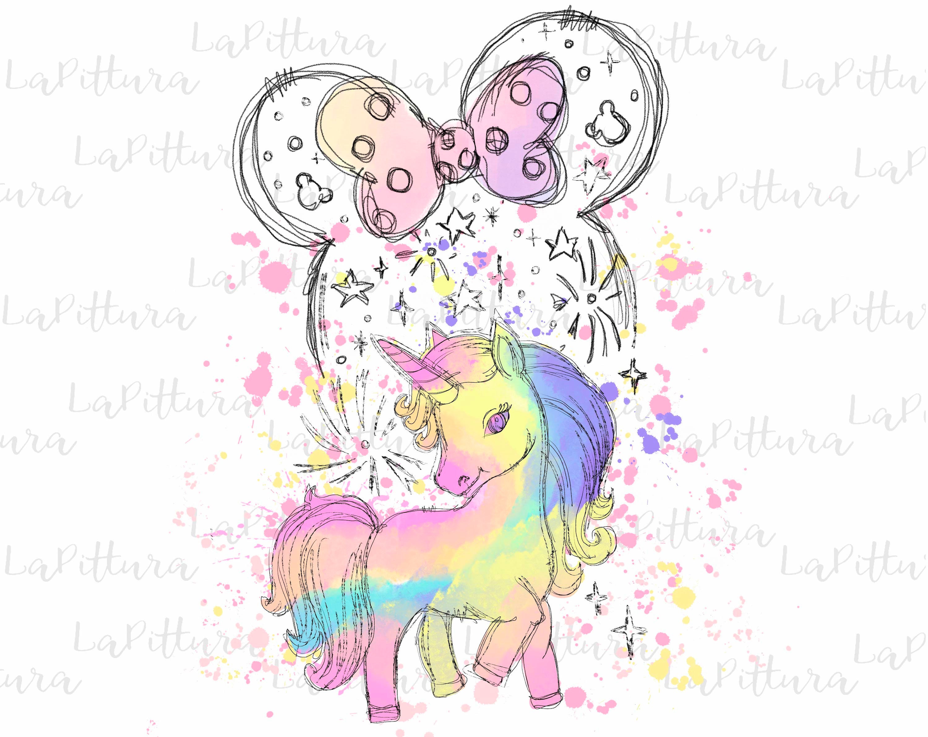 Watercolor PNG Unicorn Clipart Printable Digital Download - Etsy