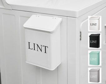 Calindiana Magnetic Lint Bin – Laundry Room Organization & Dryer Lint Holder, Wall-Mounted Laundry Organizer, Farmhouse Laundry Storage