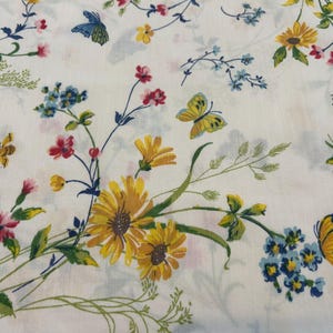 Vintage Cannon Dura-Soft Pillowcase Flowers Butterflies Pretty For Spring Summer