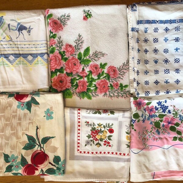 Vintage Tablecloths Etsy