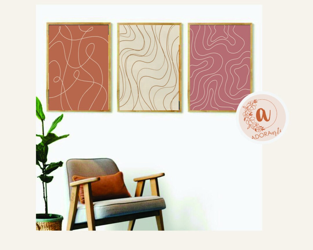 Abstract Line Art Digital Paper, Neutral Color Minimalist Texture Paper ...