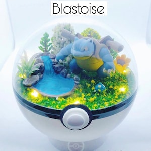 Terrarium Blastoise fait main Diorama Pokemon Pokeball Boule de jardin proposition Terrainium anniversaire Invitation carte cadeau Anniversaire père