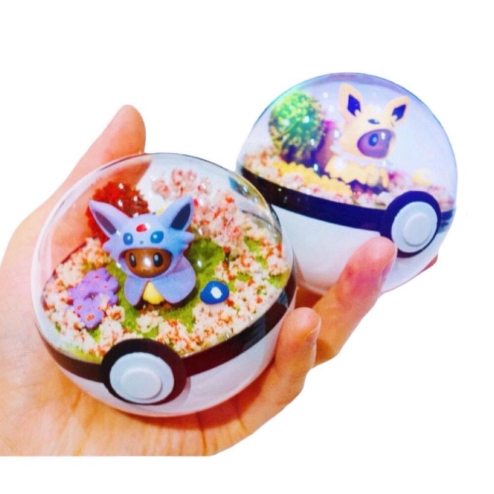 Custom Pokemon Terrarium Diorama Pokeball Planter Baubles Couple Love Proposal Terrainium Birthday Invitation Gift Anniversary Valentines