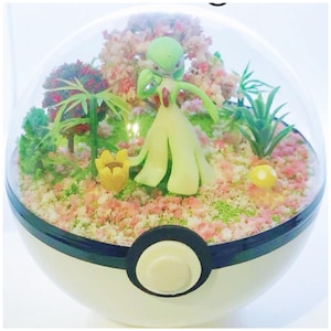 Handgemaakte Gardevoir terrarium diorama Pokemon Pokeball kerstballen planter voorstel Terrainium verjaardag kaart cadeau verjaardag Valentijnsdag vader