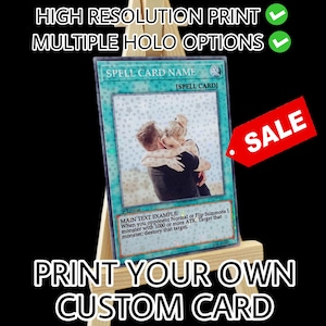 Personnalisez votre carte SPELL YGO Yougioh à collectionner holographique, proposition d'anniversaire, faire-part de mariage, remise des diplômes, Saint-Valentin