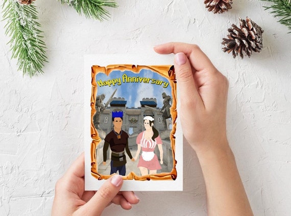 Runesscape Christmas 2022 Runescape 2022 Happy Anniversary Greetings Card Wedding | Etsy