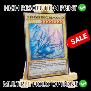 Yeux bleus Dragon épais personnalisé YGO Yougioh carte à collectionner holographique anniversaire proposition Invitation anniversaire mariage remise des diplômes saint-valentin