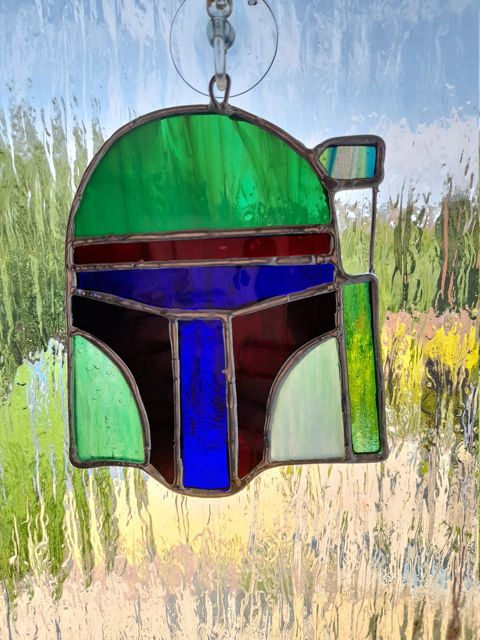 Stained Glass Suncatcher Boba Fett Mandalorian Star Wars | Etsy