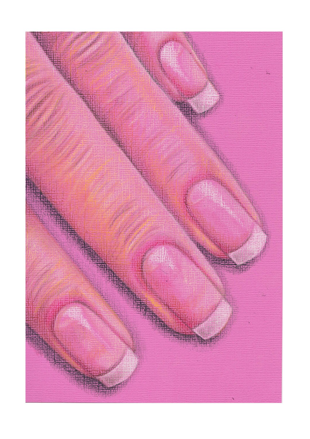 Fingernail Pencil Drawing Print A5 / A4 Etsy