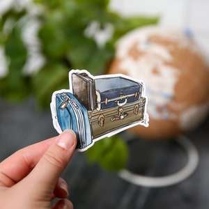 Vintage Suitcase Sticker: Waterproof Vinyl Travel Sticker image 3