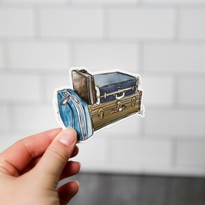 Vintage Suitcase Sticker: Waterproof Vinyl Travel Sticker image 5