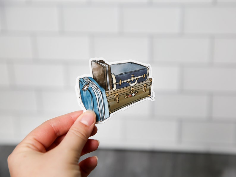 Vintage Suitcase Sticker: Waterproof Vinyl Travel Sticker image 5