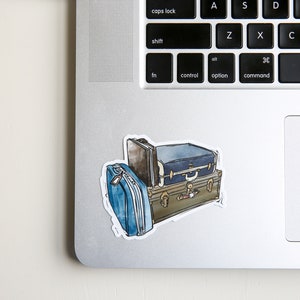 Vintage Suitcase Sticker: Waterproof Vinyl Travel Sticker image 2