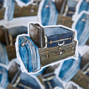 Vintage Suitcase Sticker: Waterproof Vinyl Travel Sticker image 4