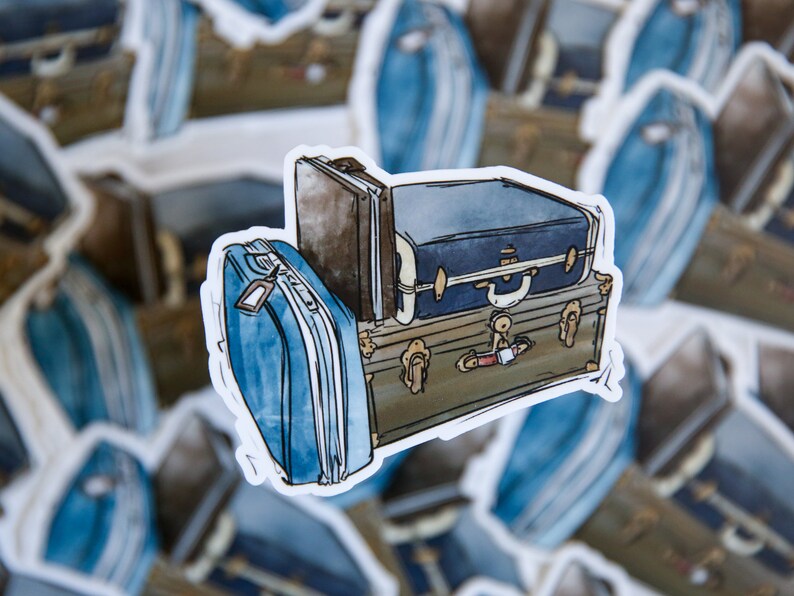 Vintage Suitcase Sticker: Waterproof Vinyl Travel Sticker image 4