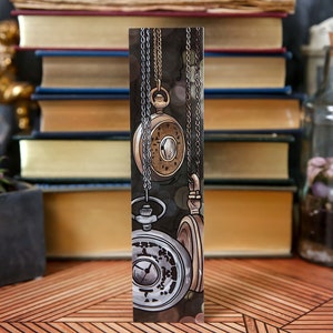 Antique Pocket Watch Bookmark, Maya Angelou Quote, Dark Academia Bookmarks, Gift for Book Lover, Gothic Bookmark, Illustrated Bookmark