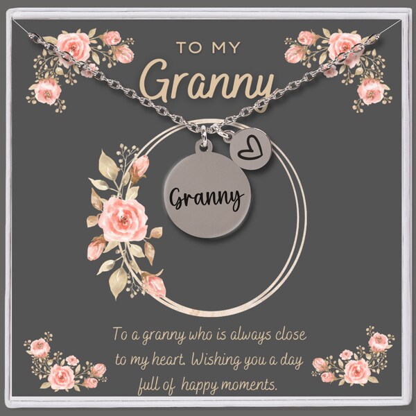 Granny Necklace Gift for Mother's Day Granny Custom Pendant Necklace Granny Birthday Gift from Grandchildren Gift for Granny