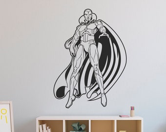 Superhero Wall Decal, Hero Wall Sticker, Comic Strip, Wall Tattoo, Wall Art, Decor