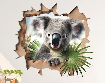 Koala Wall Decal, Wall Sticker, Animals, Wall Tattoo, Wall Art, Decor