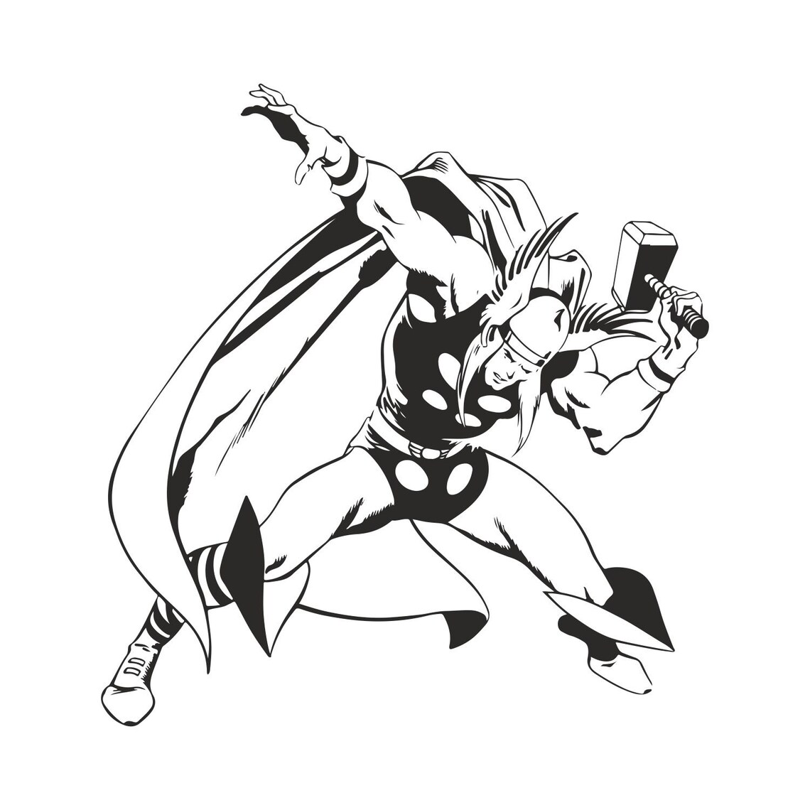 Superhero Wall Decal Hero Wall Sticker Comic Strip Etsy