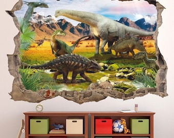 Dinosaur World Wall Decal: Dino Wall Art