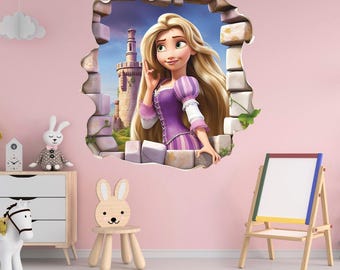 Adesivo murale Principessa: Adesivo per finestra Castello delle Fiabe 003