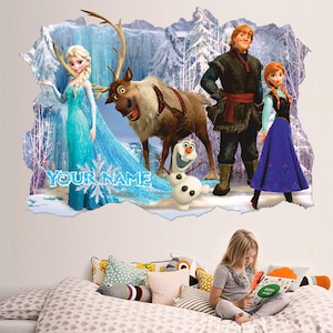 Adesivo murale personalizzato da principessa: decorazione per la cameretta delle bambine.