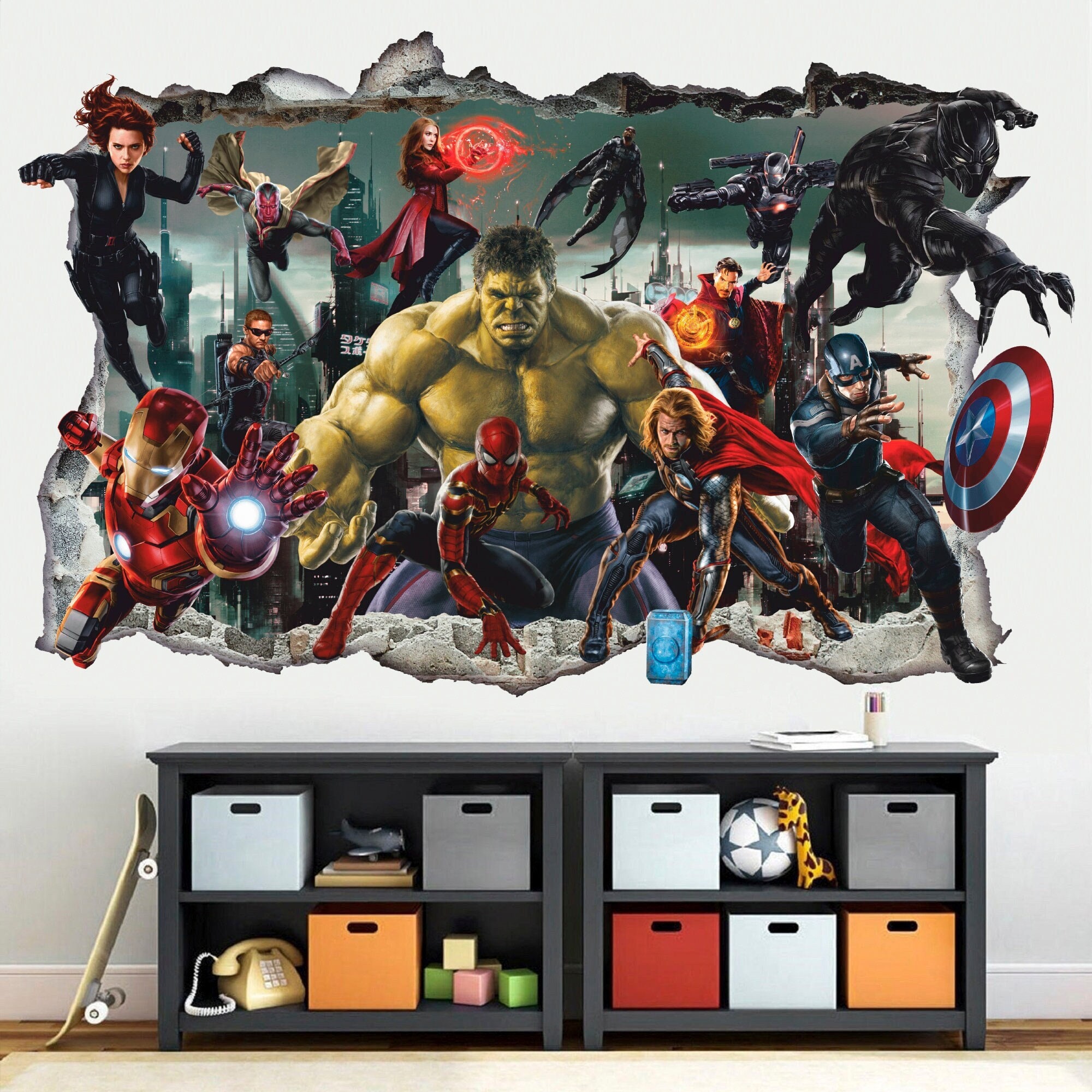 Avengers Wallpaper - Etsy Avengers Wallpaper - Etsy