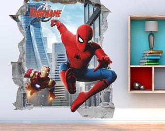Personalized Superhero 3D Wall Decal: Comics Wall Art