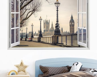 Big Ben Wall Decal: London View, England Wall Sticker