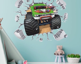 Monster Truck Wall Decal: Boys Room Wall Art