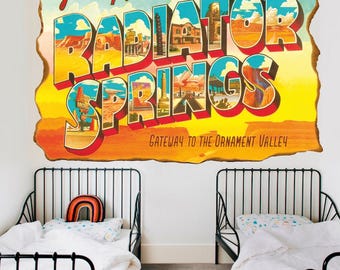 Radiator Springs Car Wall Decal: Retro Movie Decor
