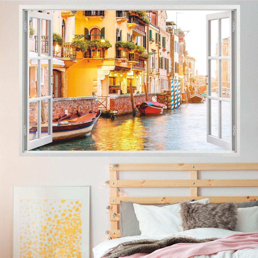 Venice Wall Decal, Italy Wall Sticker, City, Wall Tattoo, Wall Art