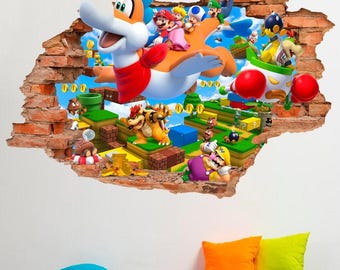 3D Video Game Wall Decal: Wall Art Sticker