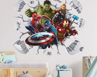 スーパーヒーロー ウォールデカール: アベンジャーズ ウォールステッカー