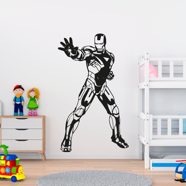 Superhero Wall Decal Etsy