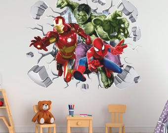 Superhero Wall Decal: Comic Hero Wall Tattoo