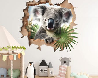 Koala Wall Decal: 3D Animal Wall Art Sticker