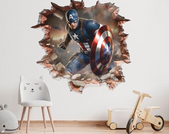 Sticker mural super-héros : Sticker art mural
