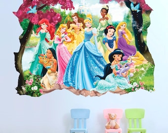 プリンセスウォールデカール：女の子の部屋の装飾